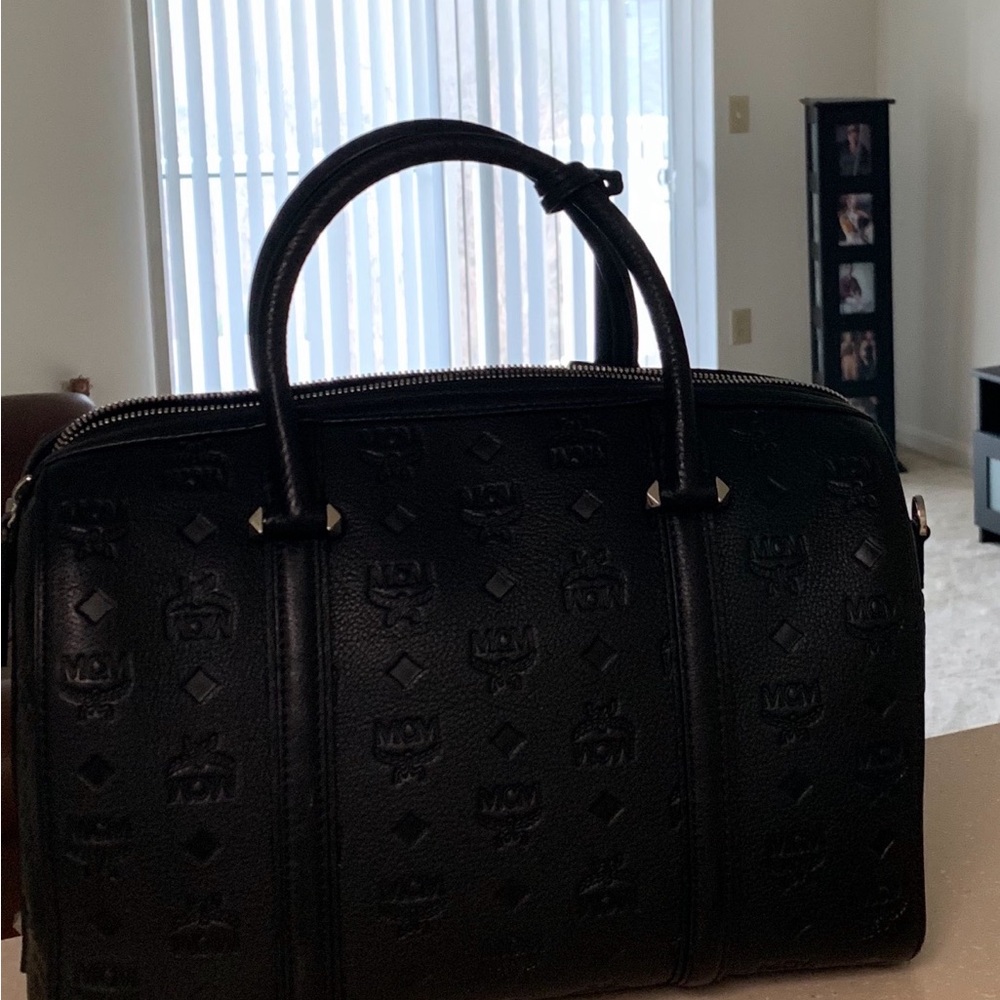 Authentic MCM Leather Boston Bag